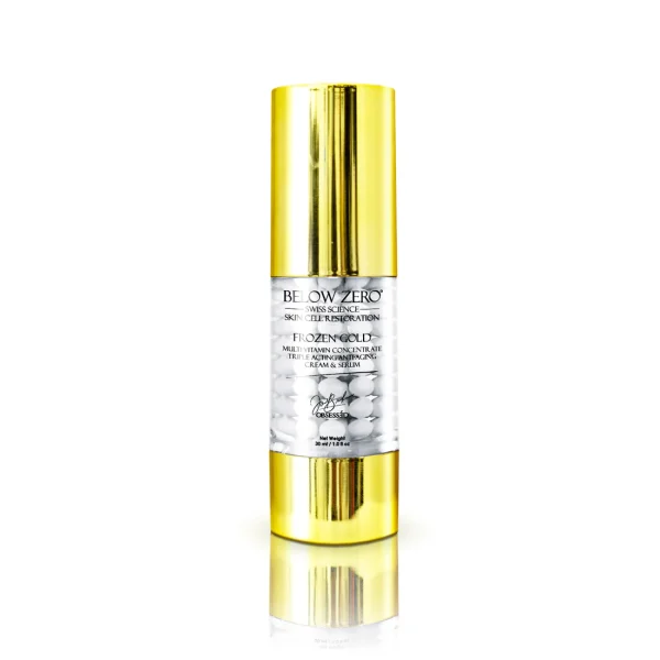 Below Zero Frozen Gold Multi-Vitamin Concentrate Triple Acting Anti-Aging Cream & Serum - Image 3